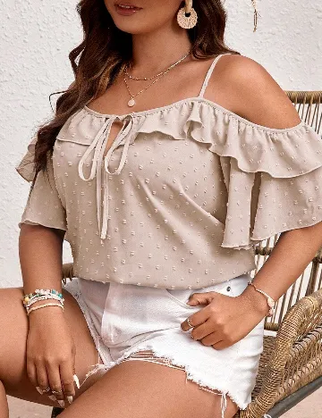 Bluza SHEIN CURVE, piersica Roz