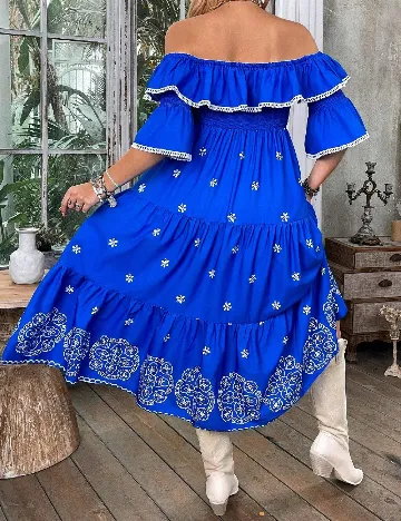 Rochie medie SHEIN CURVE, albastru Albastru