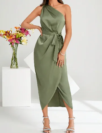Rochie lunga SHEIN, verde Verde