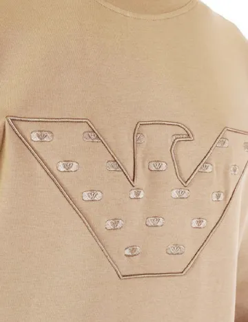 Bluza Emporio Armani, crem Crem
