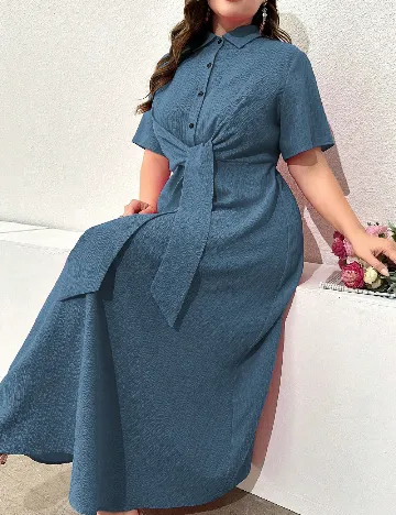 Rochie lunga SHEIN CURVE, albastru Albastru