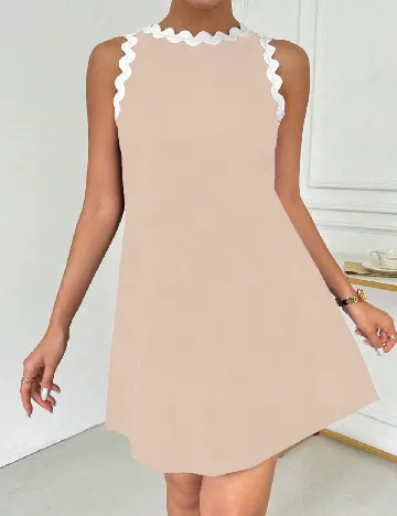 Rochie scurta SHEIN, crem Crem
