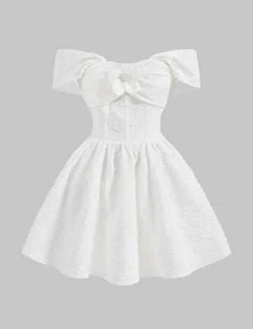 Rochie scurta SHEIN, alb Alb