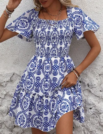 Rochie scurta SHEIN, albastru Albastru