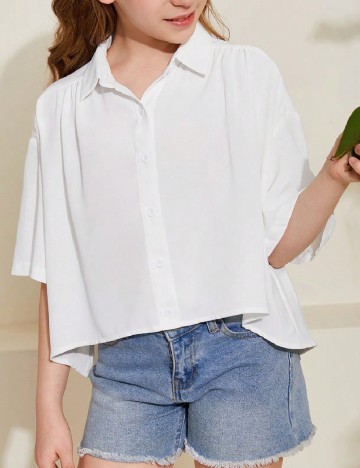 Camasa Shein Kids, alb