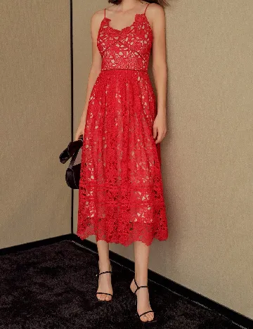 Rochie medie MOTF, rosu Rosu