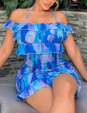 Rochie scurta SHEIN, albastru Albastru