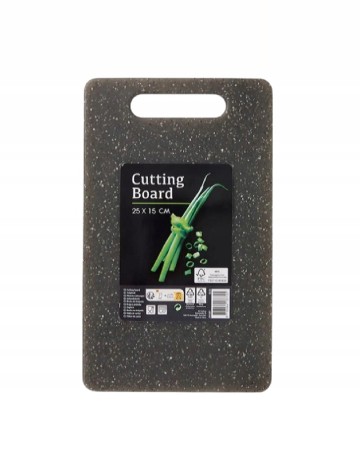 Tocător de bucătărie din plastic „granit” 25 x 15 cm Zd Trading, gri inchis