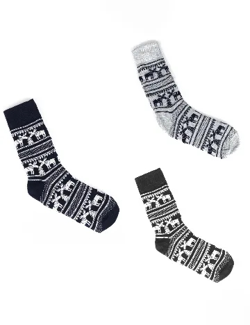 Set sosete 3 perechi Reserved, mix culori Mix culori