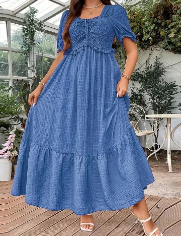 Rochie lunga SHEIN CURVE, albastru Albastru