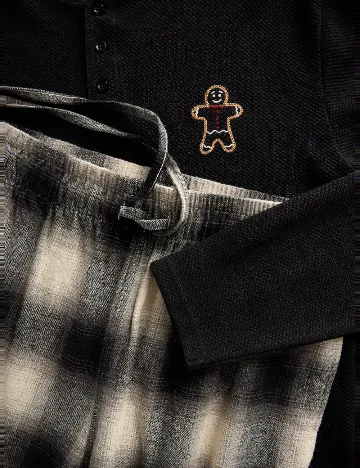 Pijama Reserved, negru Negru