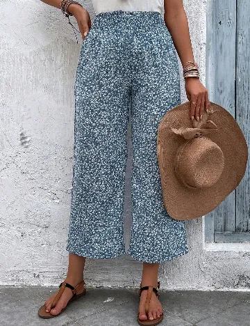 Pantaloni SHEIN, albastru Albastru