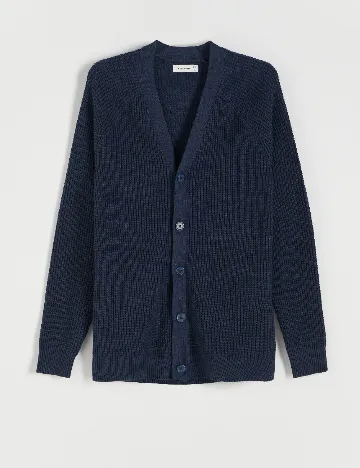 Cardigan Reserved, bleumarin Albastru