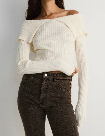 Bluza Reserved, ecru Alb