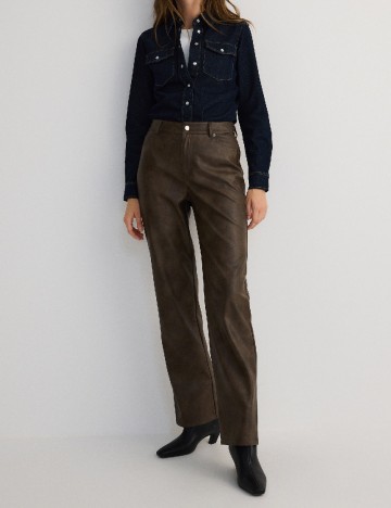 Pantaloni Reserved, maro