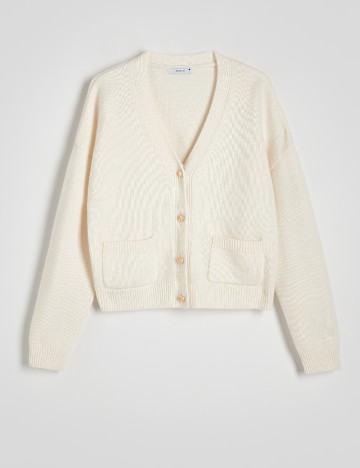 Cardigan Reserved, crem