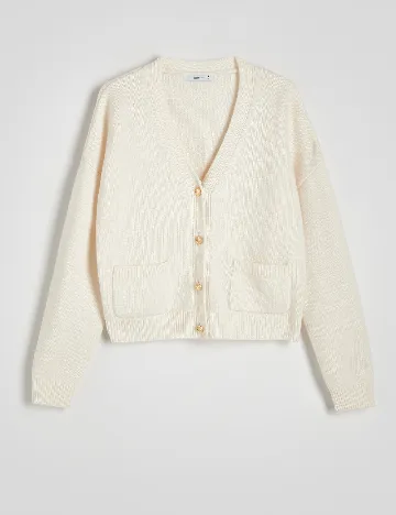 Cardigan Reserved, crem Crem
