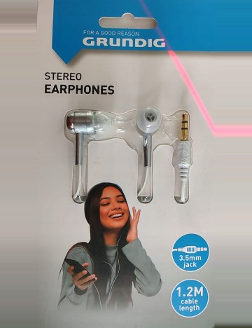 Casti Grundig, alb/gri
