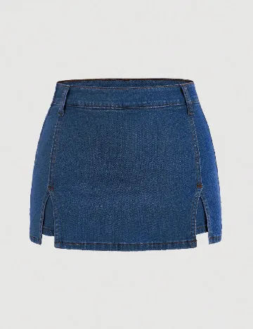 Fusta pantalon SHEIN, albastru Albastru