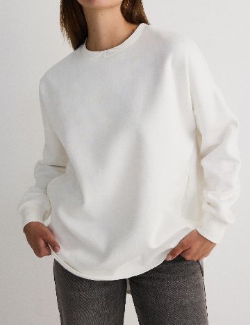 Bluza Oversize Reserved, alb