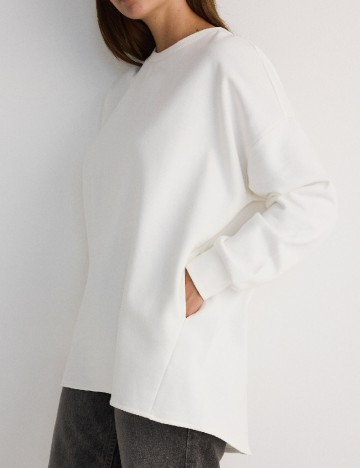 Bluza Oversize Reserved, alb