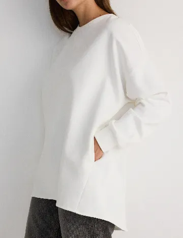 Bluza Oversize Reserved, alb Alb