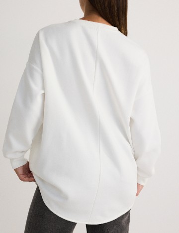 Bluza Oversize Reserved, alb