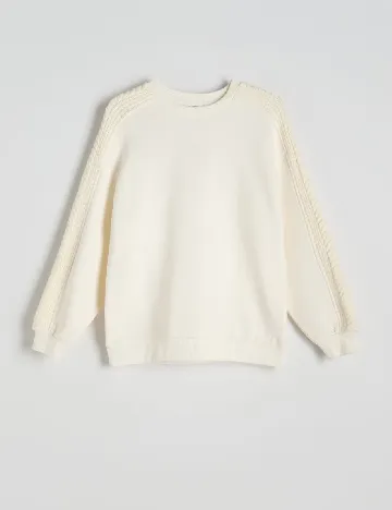 Bluza Reserved, ecru Alb
