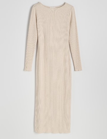 Rochie medie Reserved, crem