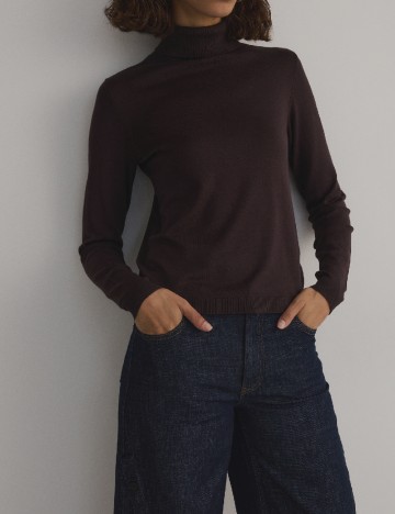 Bluza Reserved, maro inchis