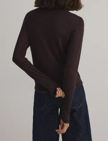 Bluza Reserved, maro inchis Maro