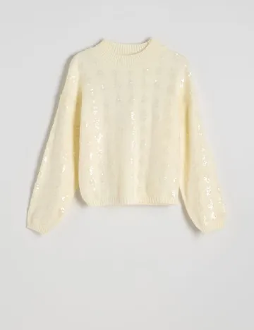 Bluza Reserved, ecru Alb