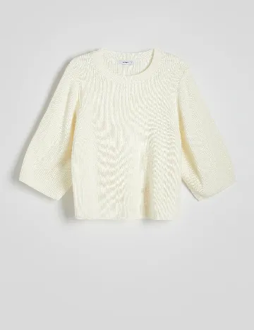 Bluza Reserved, ecru Alb