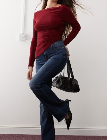 Bluza Reclaimed Vintage, visiniu