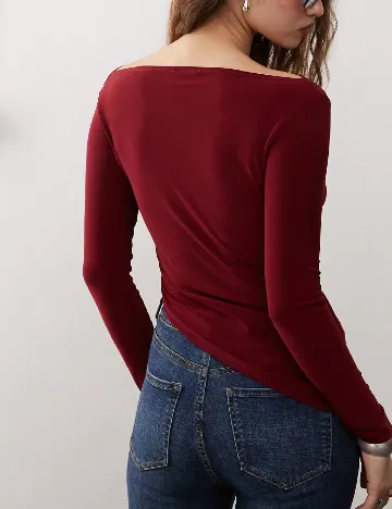 Bluza Reclaimed Vintage, visiniu Rosu