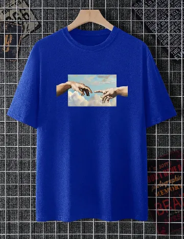 Tricou SHEIN, albastru Albastru