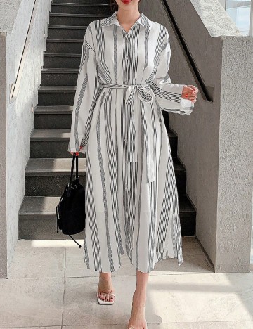 Rochie lunga Dazy, alb