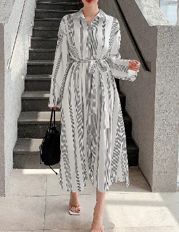 Rochie lunga Dazy, alb Alb