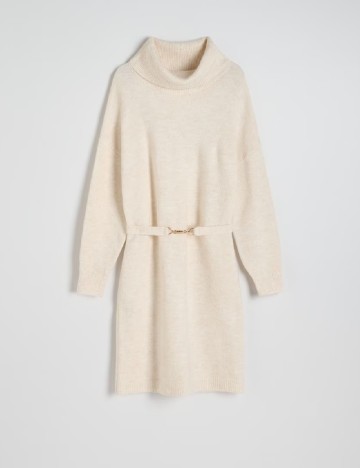 Rochie scurta Reserved, ecru