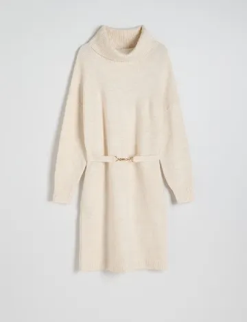 Rochie scurta Reserved, ecru Alb