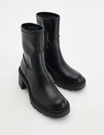 Botine Reserved, negru Negru
