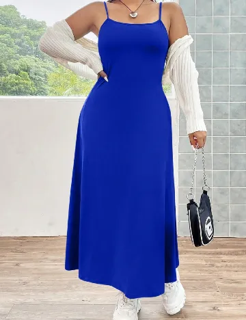 Rochie lunga SHEIN CURVE, albastru Albastru