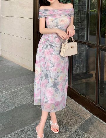 Rochie medie Dazy, floral print