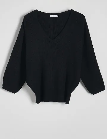 Bluza Reserved, negru Negru