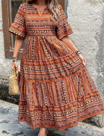 Rochie lunga SHEIN CURVE, mix culori