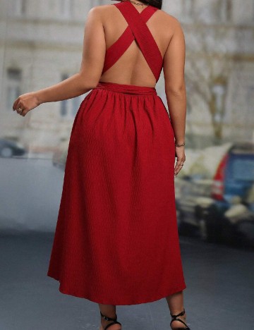 Rochie medie SHEIN CURVE, rosu