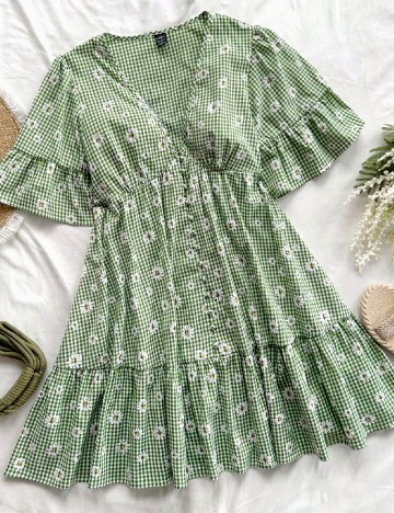 Rochie scurta SHEIN, verde