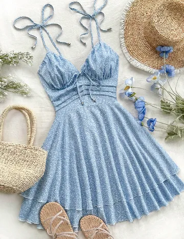 Rochie scurta SHEIN, albastru Albastru