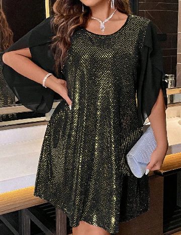 Rochie scurta SHEIN CURVE, negru