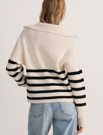 Pulover Reserved, crem/negru